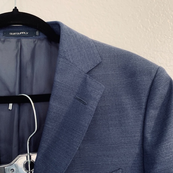 SUITSUPPLY Suit Mens 38R 33x29.5" Brescia Napoli Single Breasted Pure Wool Blue - Picture 8 of 16